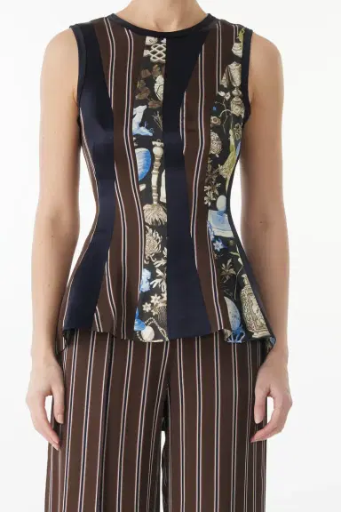 Jason Wu Collection MIXED-MEDIA PANELED SLEEVELESS TOP | Thumbnail 2 Jason Wu Collection MIXED-MEDIA PANELED SLEEVELESS TOP | Thumbnail 2