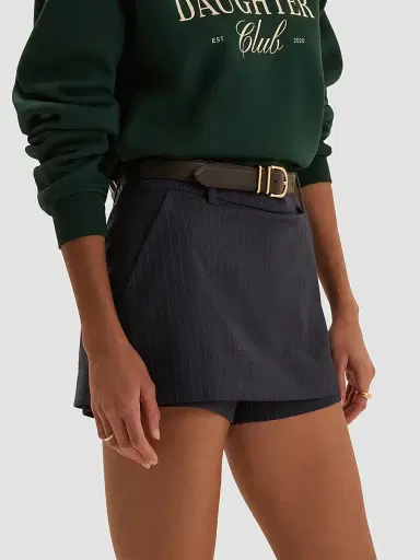 Favorite Daughter Women's The Spencer Pinstriped Skort | Thumbnail 5 Favorite Daughter Women's The Spencer Pinstriped Skort | Thumbnail 5