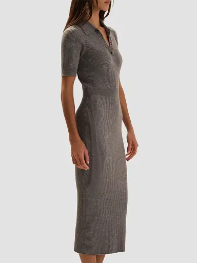 Favorite Daughter Women's The Hard To Get Wool Midi Dress | Thumbnail 3 Favorite Daughter Women's The Hard To Get Wool Midi Dress | Thumbnail 3