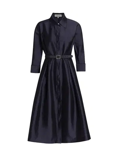 Teri Jon by Rickie Freeman Women's Silk Taffeta Shirtdress | Thumbnail 1 Teri Jon by Rickie Freeman Women's Silk Taffeta Shirtdress | Thumbnail 1