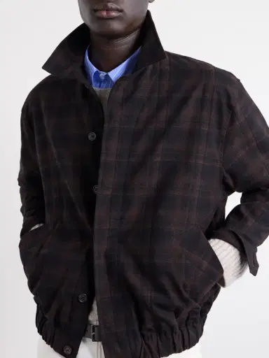 Jeanerica Jean Brown Checked Cotton and Wool-Blend Jacket - Men | Thumbnail 5 Jeanerica Jean Brown Checked Cotton and Wool-Blend Jacket - Men | Thumbnail 5