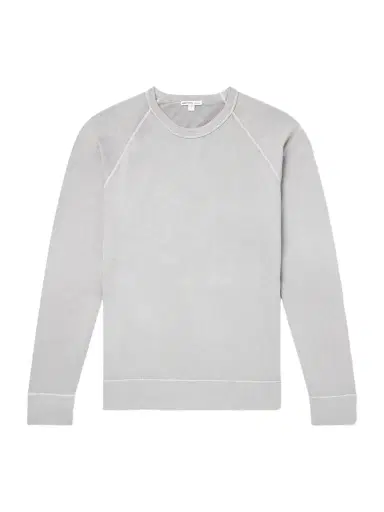 James Perse Garment-Dyed Loopback Supima Cotton-Jersey Sweatshirt - Men | Thumbnail 1 James Perse Garment-Dyed Loopback Supima Cotton-Jersey Sweatshirt - Men | Thumbnail 1