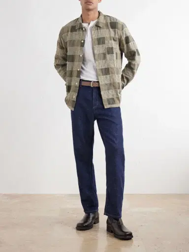 Folk Patch Checked Cotton-Blend Seersucker Shirt - Men | Thumbnail 2 Folk Patch Checked Cotton-Blend Seersucker Shirt - Men | Thumbnail 2