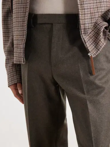 Sunspel Straight-Leg Wool Brushed Trousers - Men | Thumbnail 5 Sunspel Straight-Leg Wool Brushed Trousers - Men | Thumbnail 5
