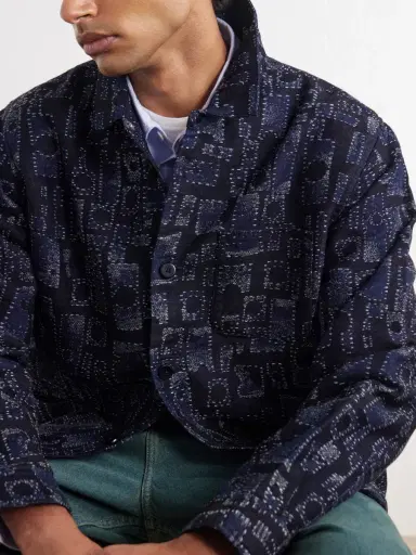 Folk Assembly Jacquard Cotton-Blend Jacket - Men | Thumbnail 5 Folk Assembly Jacquard Cotton-Blend Jacket - Men | Thumbnail 5