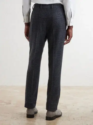 Brunello Cucinelli Lesire Straight-Leg Pleated Checked Silk, Wool and Cashmere-Blend Suit Trousers - Men | Thumbnail 4 Brunello Cucinelli Lesire Straight-Leg Pleated Checked Silk, Wool and Cashmere-Blend Suit Trousers - Men | Thumbnail 4