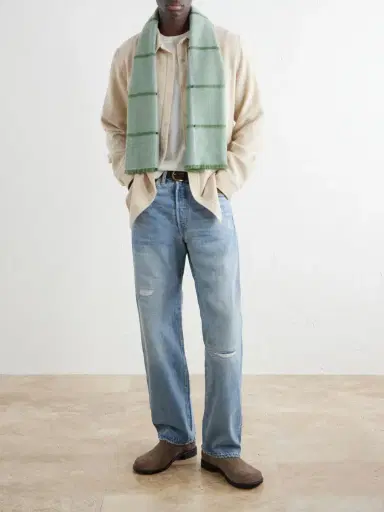 God’s True Cashmere Fringed Striped Cashmere Scarf - Men | Thumbnail 2 God’s True Cashmere Fringed Striped Cashmere Scarf - Men | Thumbnail 2