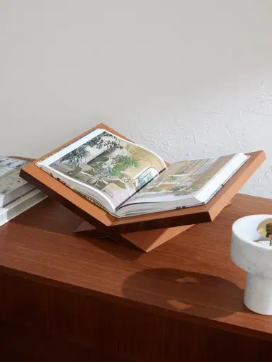 ASSOULINE Culture Ultimate Wood and Leather Bookstand - Men | Thumbnail 2 ASSOULINE Culture Ultimate Wood and Leather Bookstand - Men | Thumbnail 2