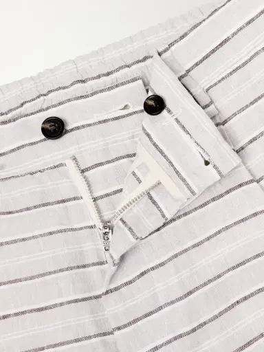 ELEVENTY Straight-Leg Striped Drawstring Linen Shorts - Men | Thumbnail 6 ELEVENTY Straight-Leg Striped Drawstring Linen Shorts - Men | Thumbnail 6
