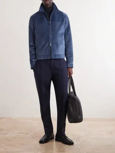 Zegna Suede Blouson Jacket - Men | Thumbnail 2 Zegna Suede Blouson Jacket - Men | Thumbnail 2
