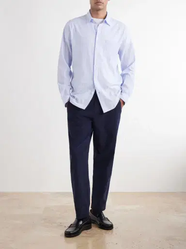 Folk Drawcord Assembly Straight-Leg Brushed Cotton Trousers - Men | Thumbnail 2 Folk Drawcord Assembly Straight-Leg Brushed Cotton Trousers - Men | Thumbnail 2