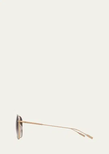 BARTON PERREIRA Trask Golden Titanium Aviator Sunglasses | Thumbnail 3 BARTON PERREIRA Trask Golden Titanium Aviator Sunglasses | Thumbnail 3
