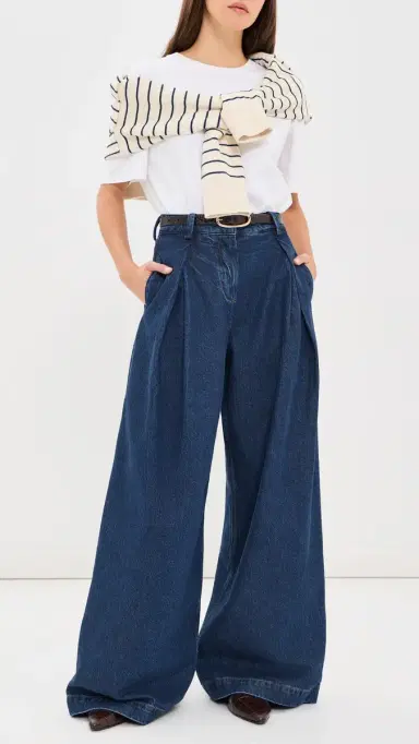 Favorite Daughter The Denim Pleats For Days Pants | Thumbnail 2 Favorite Daughter The Denim Pleats For Days Pants | Thumbnail 2