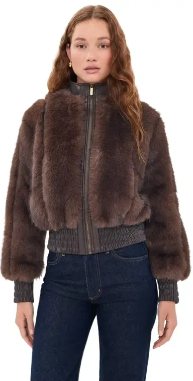 Zimmermann Valiant Faux Fur Bomber Jacket | Thumbnail 1 Zimmermann Valiant Faux Fur Bomber Jacket | Thumbnail 1