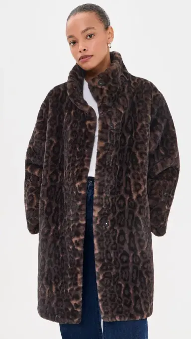 Apparis Blair Leopard Coat | Thumbnail 2 Apparis Blair Leopard Coat | Thumbnail 2