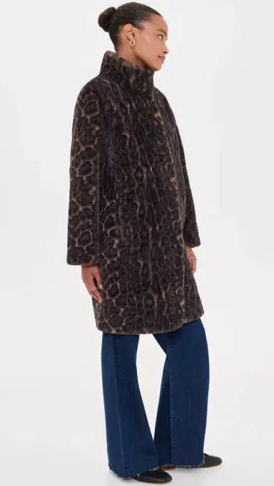 Apparis Blair Leopard Coat | Thumbnail 4 Apparis Blair Leopard Coat | Thumbnail 4