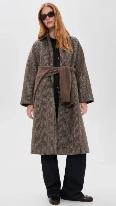 Harris Wharf London Balmacaan Patterned Cashmere Blend Jacket | Thumbnail 2 Harris Wharf London Balmacaan Patterned Cashmere Blend Jacket | Thumbnail 2