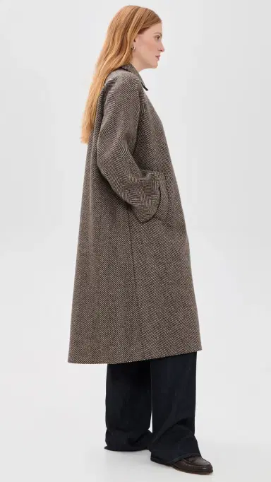 Harris Wharf London Balmacaan Patterned Cashmere Blend Jacket | Thumbnail 4 Harris Wharf London Balmacaan Patterned Cashmere Blend Jacket | Thumbnail 4
