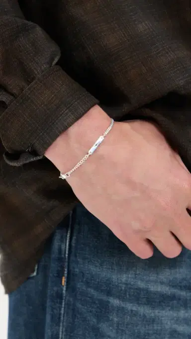 Shinola Sterling Silver Gauge Chain Bracelet 3mm | Thumbnail 3 Shinola Sterling Silver Gauge Chain Bracelet 3mm | Thumbnail 3