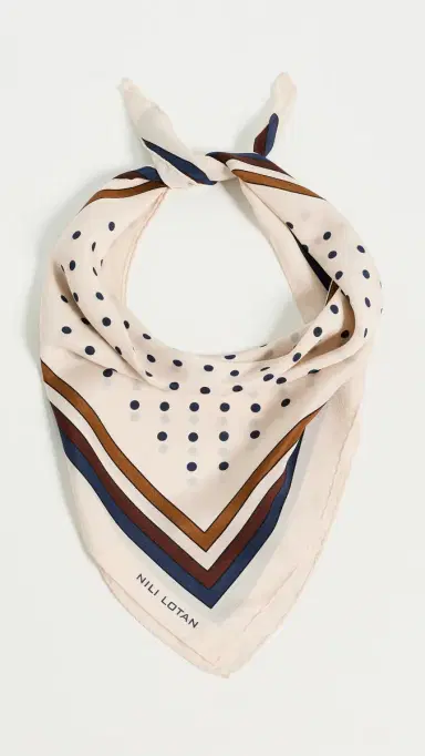 Nili Lotan Vintage Silk Polka-Dot Scarf | Thumbnail 2 Nili Lotan Vintage Silk Polka-Dot Scarf | Thumbnail 2