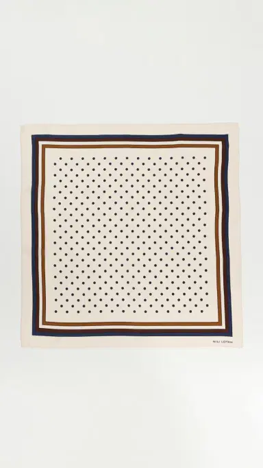 Nili Lotan Vintage Silk Polka-Dot Scarf | Thumbnail 4 Nili Lotan Vintage Silk Polka-Dot Scarf | Thumbnail 4