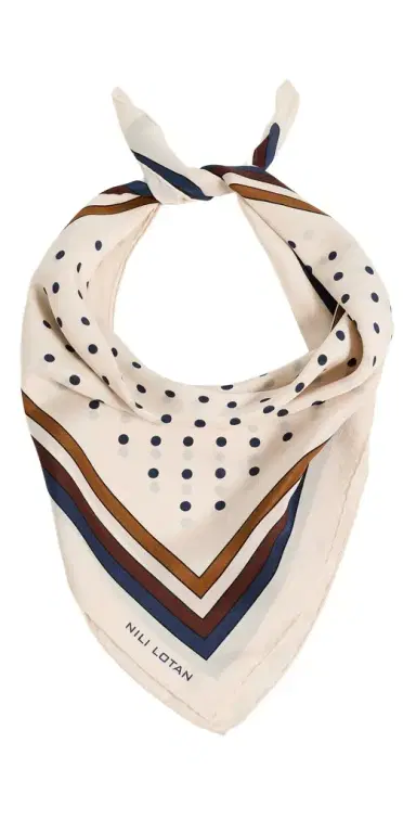 Nili Lotan Vintage Silk Polka-Dot Scarf | Thumbnail 1 Nili Lotan Vintage Silk Polka-Dot Scarf | Thumbnail 1