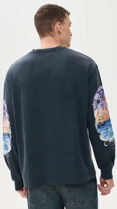 Casablanca Eveil Ancestral Washed Long Sleeve Tee | Thumbnail 3 Casablanca Eveil Ancestral Washed Long Sleeve Tee | Thumbnail 3