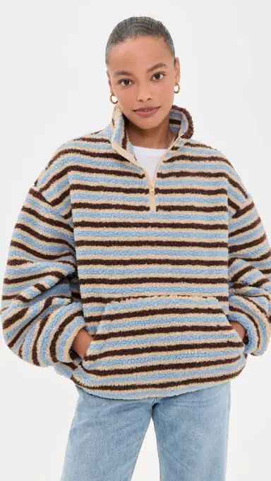Bailey Rose Striped Fleece Sweatshirt | Thumbnail 2 Bailey Rose Striped Fleece Sweatshirt | Thumbnail 2