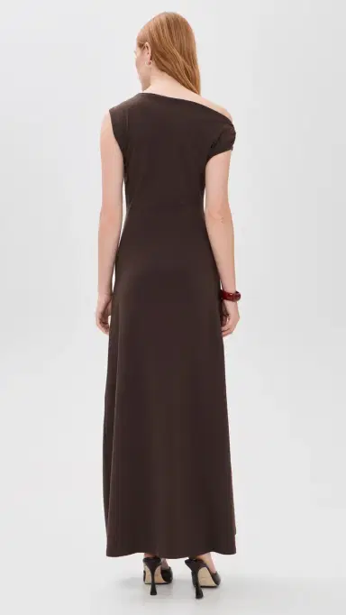 susana monaco One Shoulder Gathered Slit Front Dress | Thumbnail 3 susana monaco One Shoulder Gathered Slit Front Dress | Thumbnail 3