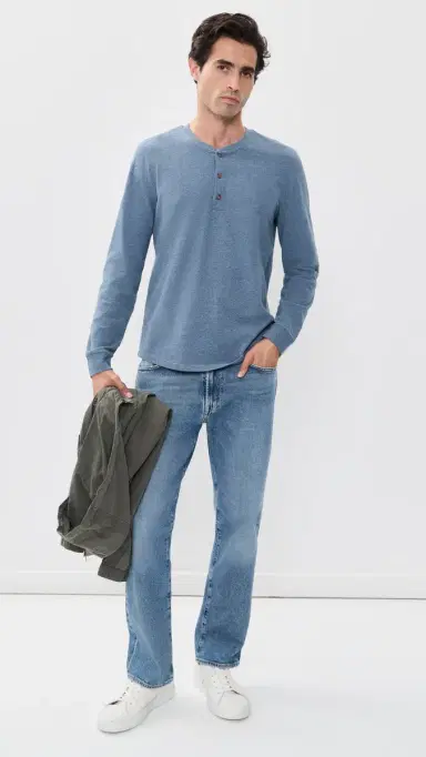 Marine Layer Luxe 250 Henley Tee | Thumbnail 5 Marine Layer Luxe 250 Henley Tee | Thumbnail 5
