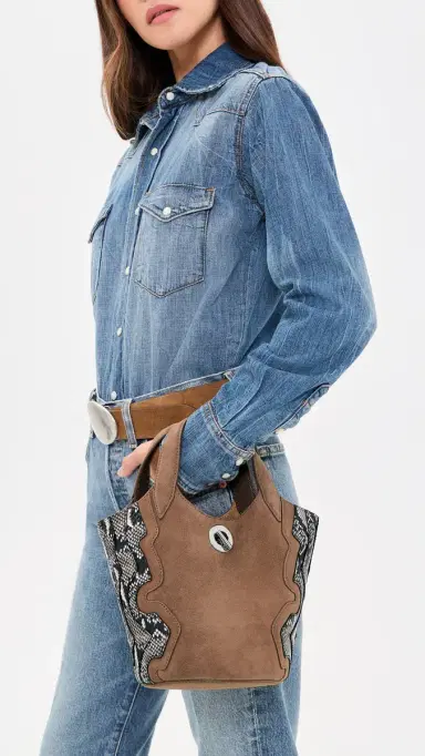 Veronica Beard Snake Embossed Anchor Bag | Thumbnail 3 Veronica Beard Snake Embossed Anchor Bag | Thumbnail 3