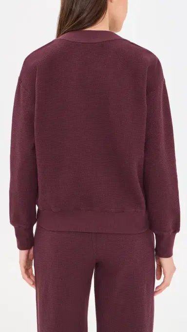 Negative Waffle Knit Deep V Pullover | Thumbnail 3 Negative Waffle Knit Deep V Pullover | Thumbnail 3