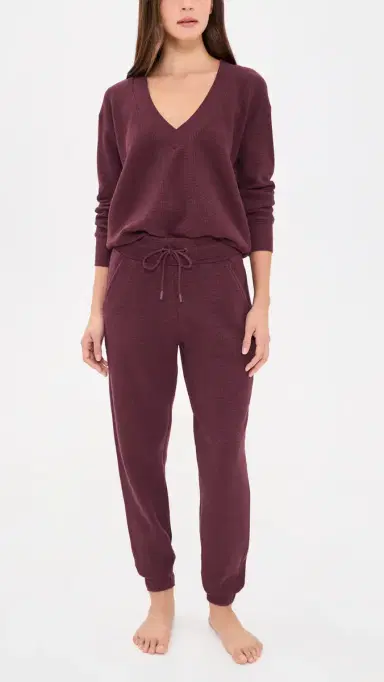 Negative Waffle Knit Deep V Pullover | Thumbnail 5 Negative Waffle Knit Deep V Pullover | Thumbnail 5