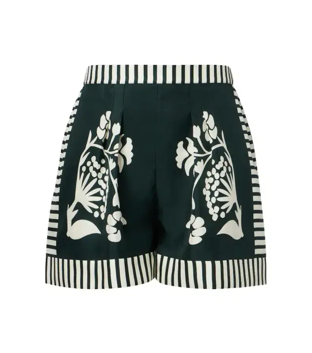 Arjun printed silk twill shorts Arjun printed silk twill shorts
