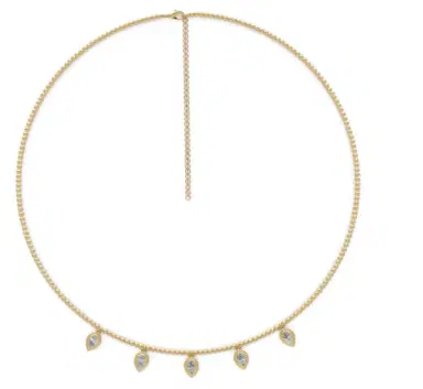 Wish Fine Jewelry 1.29ct Diamond 14K Gold Stationed Dainty Necklace | Thumbnail 1 Wish Fine Jewelry 1.29ct Diamond 14K Gold Stationed Dainty Necklace | Thumbnail 1