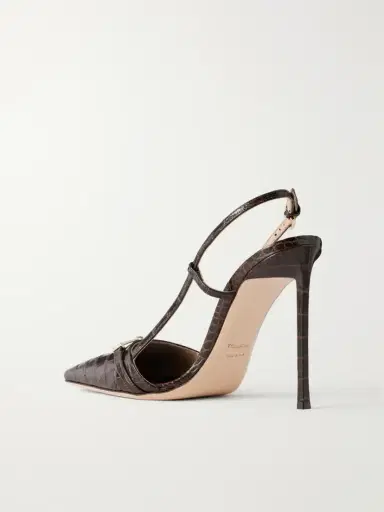 Tom Ford Croc-effect Leather Slingback Sandals | Thumbnail 3 Tom Ford Croc-effect Leather Slingback Sandals | Thumbnail 3