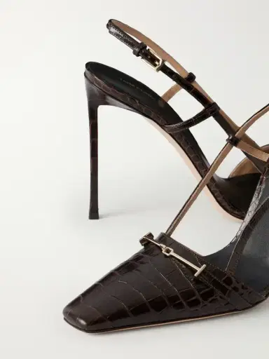 Tom Ford Croc-effect Leather Slingback Sandals | Thumbnail 5 Tom Ford Croc-effect Leather Slingback Sandals | Thumbnail 5