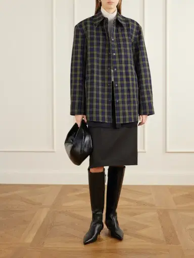 Tibi Checked Shirt Jacket | Thumbnail 2 Tibi Checked Shirt Jacket | Thumbnail 2