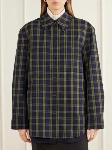 Tibi Checked Shirt Jacket | Thumbnail 3 Tibi Checked Shirt Jacket | Thumbnail 3