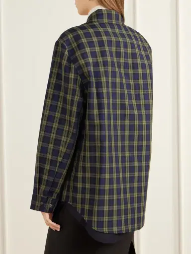 Tibi Checked Shirt Jacket | Thumbnail 4 Tibi Checked Shirt Jacket | Thumbnail 4