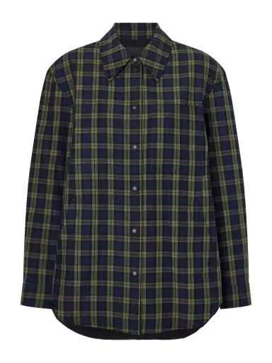 Tibi Checked Shirt Jacket | Thumbnail 1 Tibi Checked Shirt Jacket | Thumbnail 1