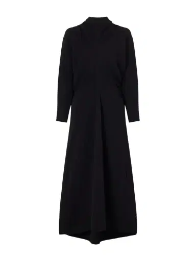 TOTEME Tie-detailed Draped Cady Maxi Dress | Thumbnail 1 TOTEME Tie-detailed Draped Cady Maxi Dress | Thumbnail 1