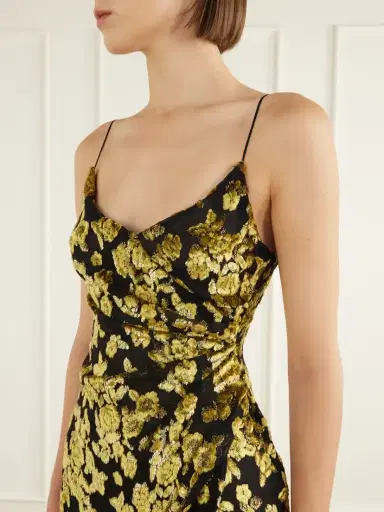 Balmain Gathered Velvet-jacquard Mini Dress | Thumbnail 4 Balmain Gathered Velvet-jacquard Mini Dress | Thumbnail 4