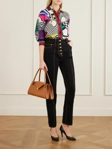 Versace Medium Calf Leather Shoulder Bag | Thumbnail 3 Versace Medium Calf Leather Shoulder Bag | Thumbnail 3