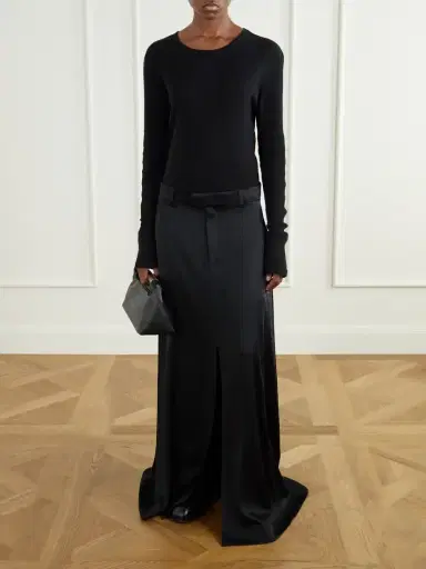 Ann Demeulemeester Kaisa Duchesse-satin Maxi Skirt | Thumbnail 2 Ann Demeulemeester Kaisa Duchesse-satin Maxi Skirt | Thumbnail 2