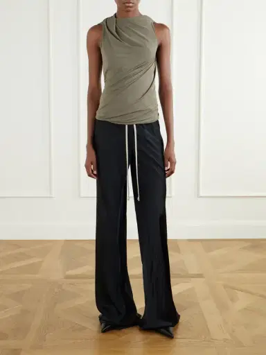 Rick Owens Luna Draped Crepe-jersey Tank | Thumbnail 2 Rick Owens Luna Draped Crepe-jersey Tank | Thumbnail 2