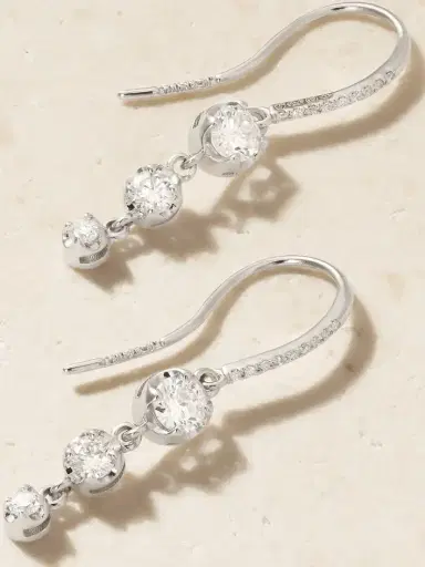 Jennifer Meyer 18-karat White Gold Diamond Earrings | Thumbnail 3 Jennifer Meyer 18-karat White Gold Diamond Earrings | Thumbnail 3