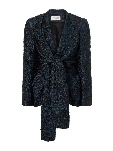 Balmain Knotted Floral-jacquard Jacket | Thumbnail 1 Balmain Knotted Floral-jacquard Jacket | Thumbnail 1
