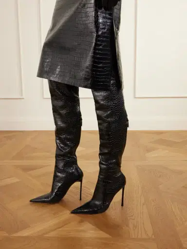 Tom Ford Croc-effect Leather Knee Boots | Thumbnail 2 Tom Ford Croc-effect Leather Knee Boots | Thumbnail 2