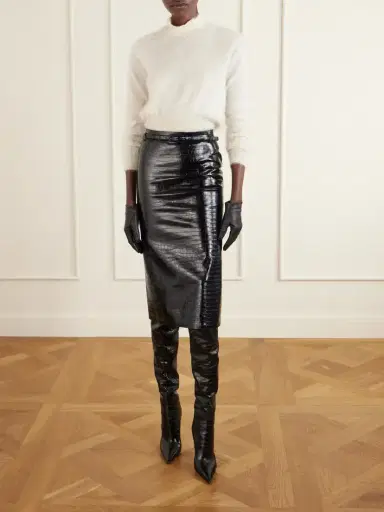 Tom Ford Croc-effect Leather Knee Boots | Thumbnail 4 Tom Ford Croc-effect Leather Knee Boots | Thumbnail 4
